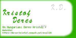 kristof deres business card